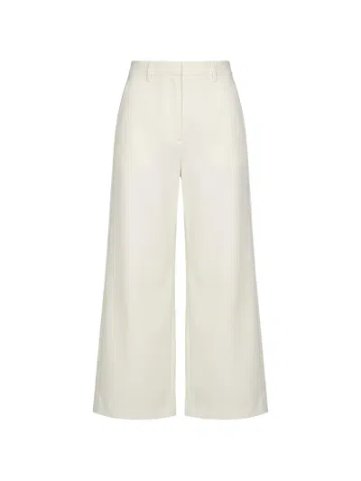 Valentino Wide-leg Trousers In White