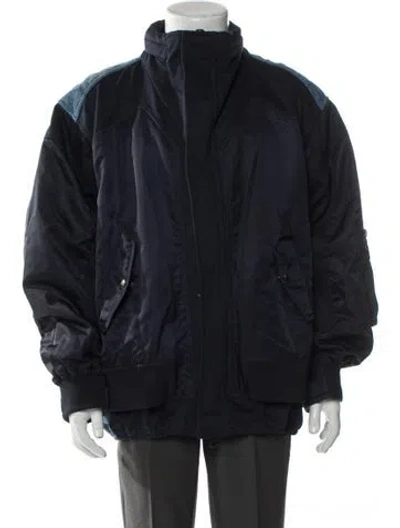 Pre-owned Valentino Windbreaker In Blue
