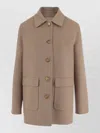 Valentino Winter Coat Tailored Fit Collared Design In Pink