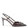 Valentino With Heel Bark Brown In Brown
