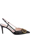 Valentino Vlogo Signature Slingback Decollete In Black