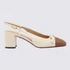 Valentino Leather Valet Du Roi Slingback Heels 60 In Nude