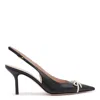 Valentino Black Pointed Slingback With Bow