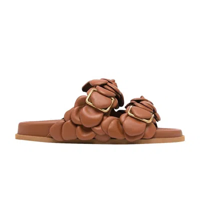 Pre-owned Valentino Garavani Valentino Wmns Atelier 03 Slide 'rose' | Brown | Women's Size 37