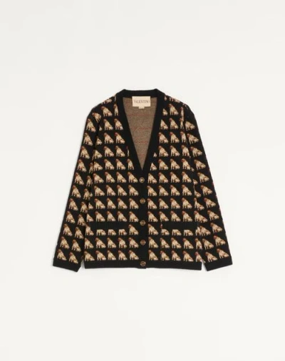 Valentino Wollcardigan Frau Schwarz Xs In Black