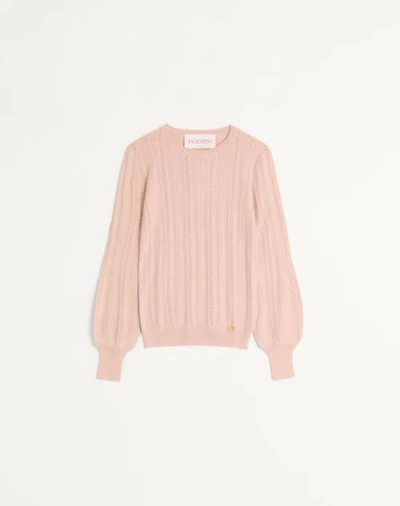 Valentino Wollpullover Frau Nude Xxs In Pink