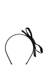 Valentino Silk Headband With Vlogo Signature Bow In Black