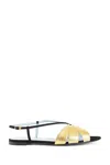 Valentino Folifoliage Sandals In Black