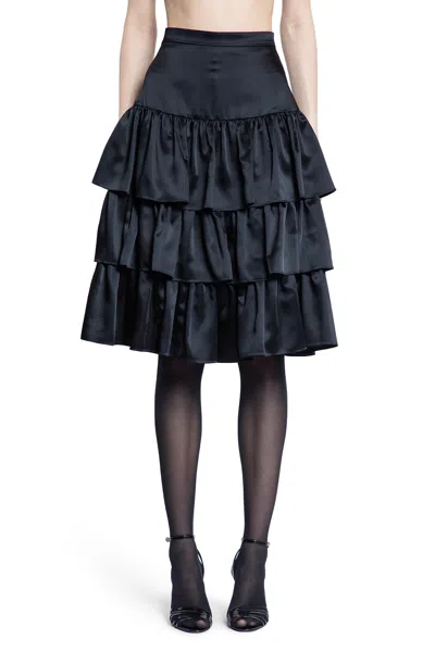 VALENTINO SATIN RUFFLE SKIRT