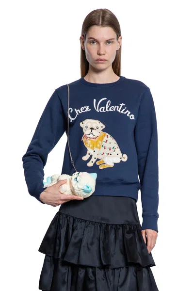 Valentino Woman Blue Sweatshirts
