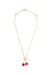 Valentino Garavani Necklace With Charm And Vlogo Detail In Gold