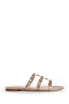 Valentino Woman Gold Sandals & Slides In Silver