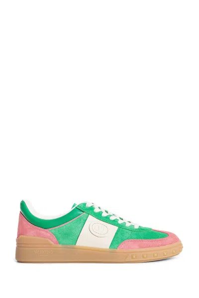 Valentino Garavani Multicolor Suede Upvillage Sneakers In Green