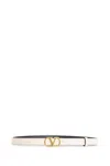 Valentino Vlogo Signature Buckled Belt In Off-white