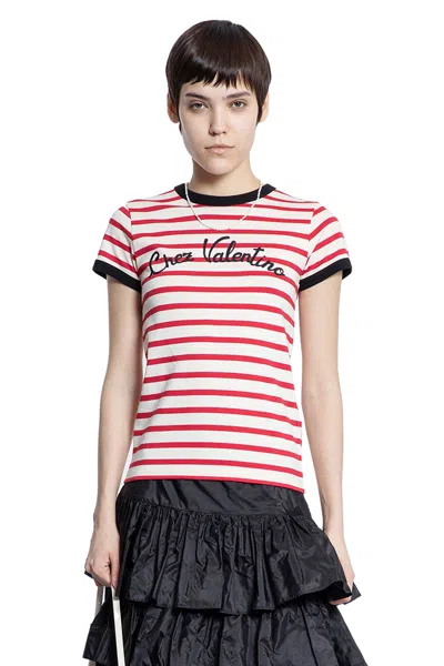 Valentino Garavani Embroidered Cotton T-shirt In Multi