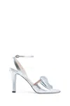 Valentino Bowow Metallic Leather Sandals