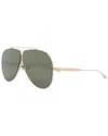 Valentino Rockstud Pilot-frame Sunglasses In Gold