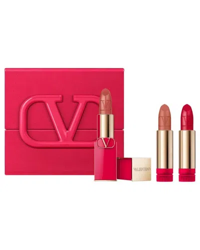 Valentino Women 100r, 107a, 22r Rosso Couture Lipstick Set