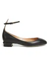 Valentino Women's 30mm Vlogo Leather Ballet Flats In Black