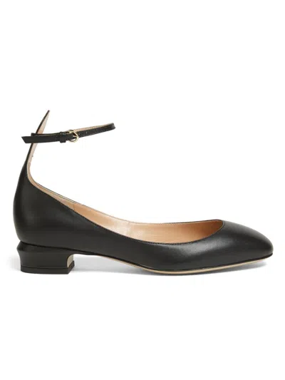 Valentino Garavani Women's 30mm Vlogo Leather Ballet Flats In Black