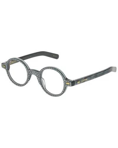 Valentino Garavani Valentino Ladies Black Round Eyeglass Frames Vlx-185 C In Gray