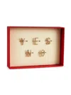 Valentino Women's 5-piece Goldtone Yes No Ring Set In Brass