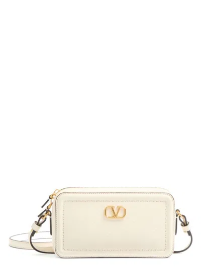 Valentino Garavani Women's Alltime Leather Camera Bag In Ivory