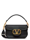 Valentino Garavani Women Alltime Leather Shoulder Bag In Black