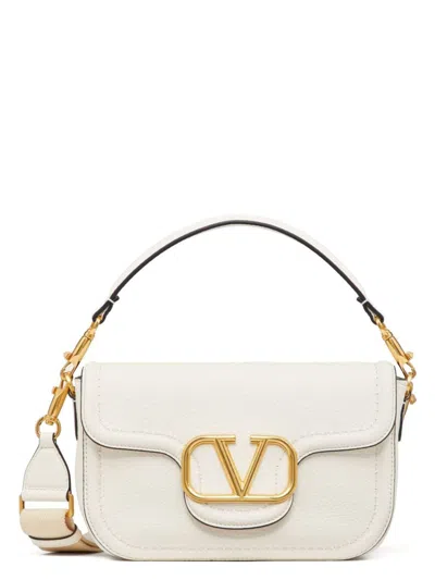 Valentino Garavani Women's Alltime Leather Shoulder Bag In Ivory