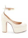Valentino Garavani Woman Pumps Ivory Size 10.5 Soft Leather In Light Ivory