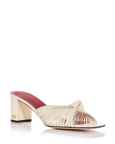 Valentino Garavani Women's Annet Knotted Multi Strap Leather Slide Sandals In Neutral