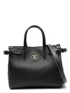 Valentino Antibes Small Leather Tote Bag In Black