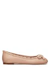 Valentino Garavani Woman Ballet Flats Antique Rose Size 8 Leather In Pink