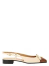 Valentino Garavani 'valet Du Roi' White Ballet Flats With Vlogo Plaque On The Front And Adjustable L