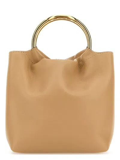 Valentino Garavani Women's Beige Leather Bucket Bag