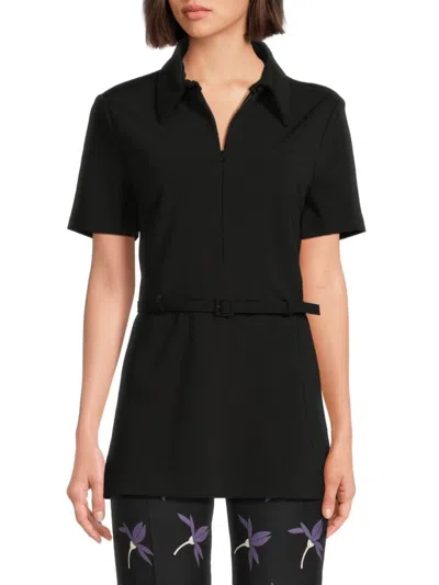 Valentino Women's Belted Solid Shirt In Black