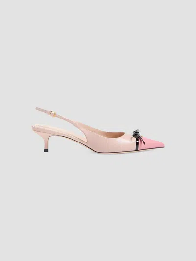 Valentino Garavani Women's Bepointy 45mm Slingback Pumps In Kidskin In Multi