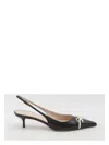 Valentino Bepointy 45 Bow-embellished Leather Slingback Pumps