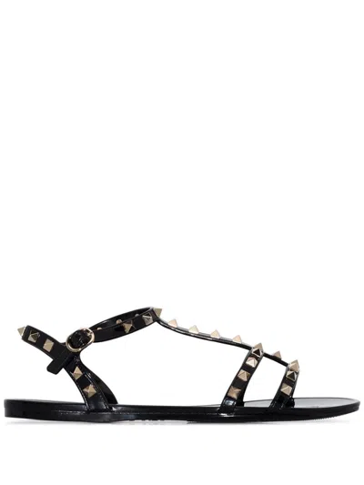 Valentino Garavani Black Rockstud Sandals