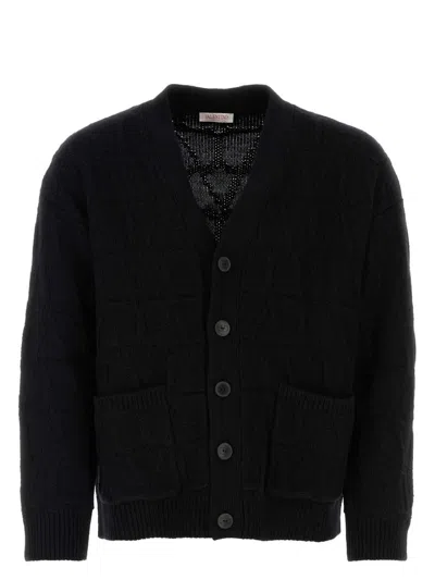 VALENTINO WOMEN'S BLACK WOOL CARDIGAN