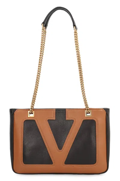 Valentino Garavani Women Black/brown Viva Superstar Small Tote, Onesize Luxury Totes For Women Darveys In Multi