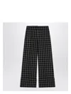 Valentino Women's Black/ivory Chequered Trousers | Size 38 | 6b3rb65592w In Black