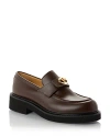 Valentino Garavani Vlogo Medallion Leather Slip-on Loafers In Fondant