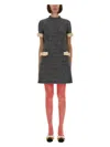 Valentino Garavani Embroidered Damier Light Tweed Short Dress