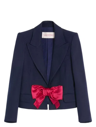 VALENTINO WOMEN'S BOW SINGLE-BREASTED JACKET