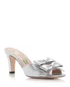 Valentino Rockstud Leather Slide In Silver