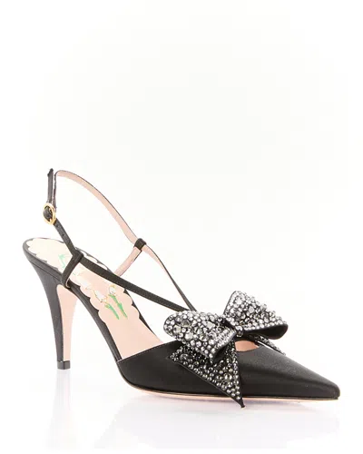 Valentino Garavani Women's Bow Slingback Pumps In Black