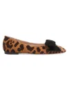 Valentino Garavani Bowow Ballerina In Pony-effect Calfskin Woman Animal Print 42 In Brown