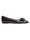 Valentino Women Black Leather Ballet Flats, 7.5 Luxury Ballet Flats For Women Darveys In Multi