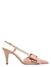 Valentino Bowow 85 Leather Slingback Pumps
